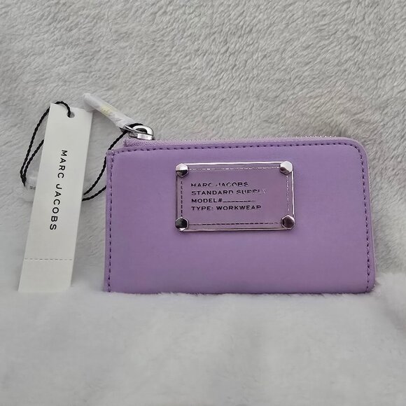 Marc Jacobs Small L Zip Card Case Wallet Wisteria - Picture 1 of 6